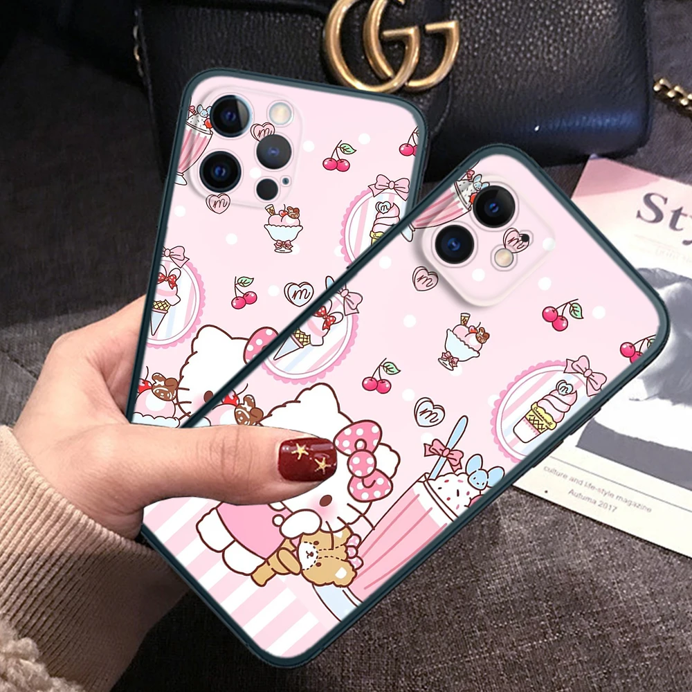 Z149 hello kitty Soft Case for Samsung S9 S10E S10 Lite S20 Ultra S21S S21 Fe S22 S23 S30 Plus Note 10 20 M30S M21 M31 M51