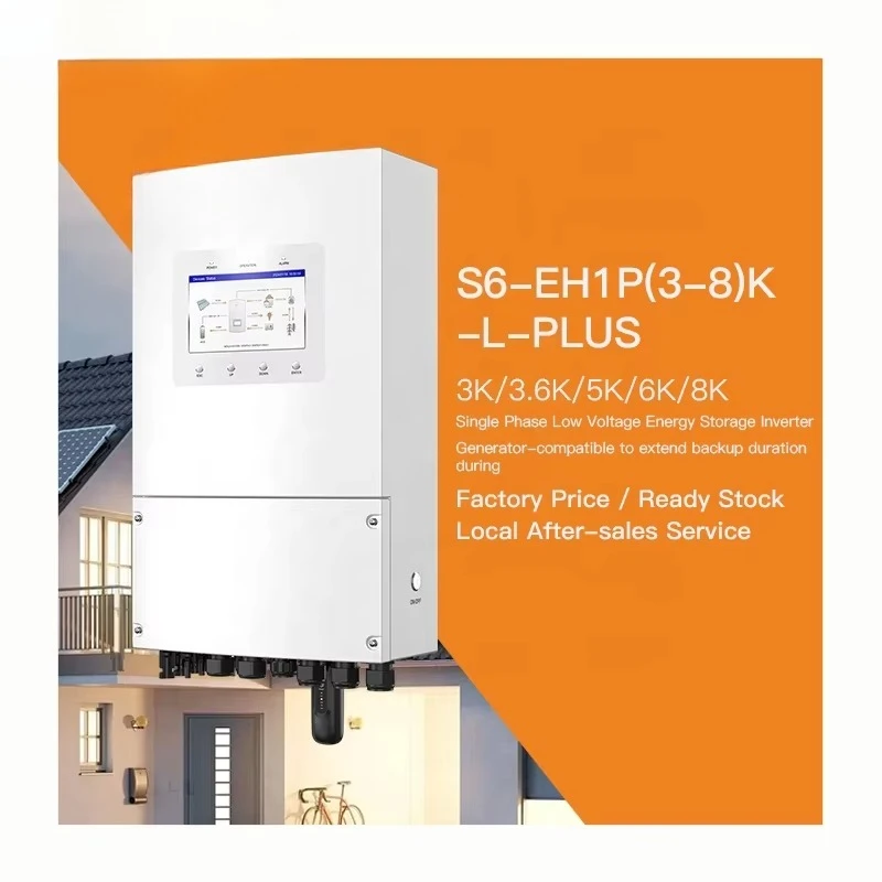 Complete Solar Power System 10KW 8 KW Hybrid Single Phase 220V Low Voltage 8KW Home System