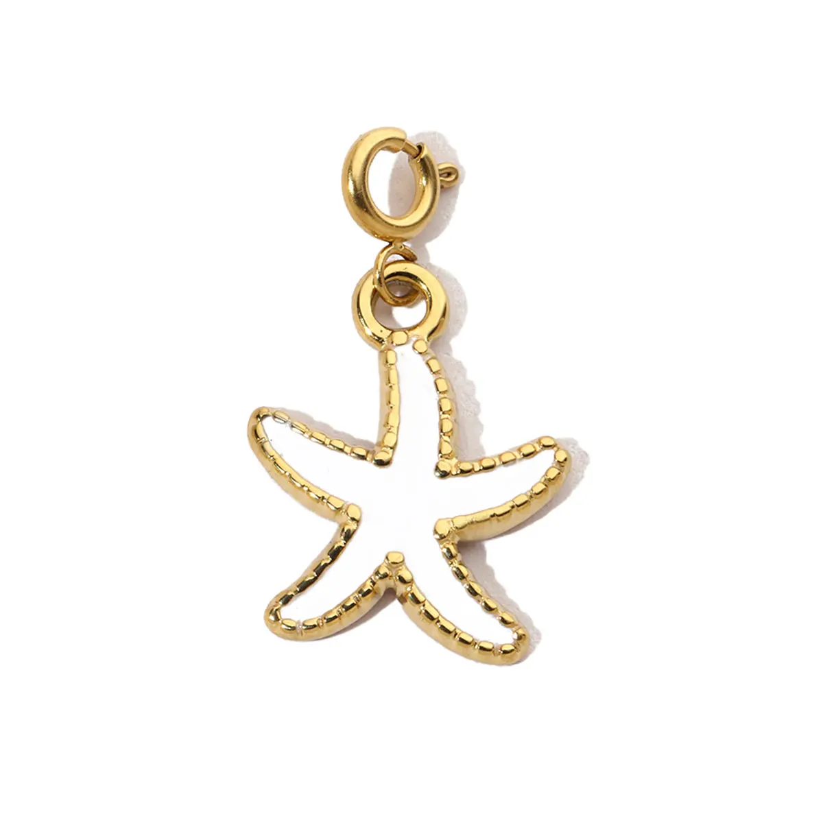 3Pcs/Lot Stainless Steel Star Flower Moon With Snap Hook Charms Natural Ston Pendants For DIY Making Jewelry Accessory Wholesale