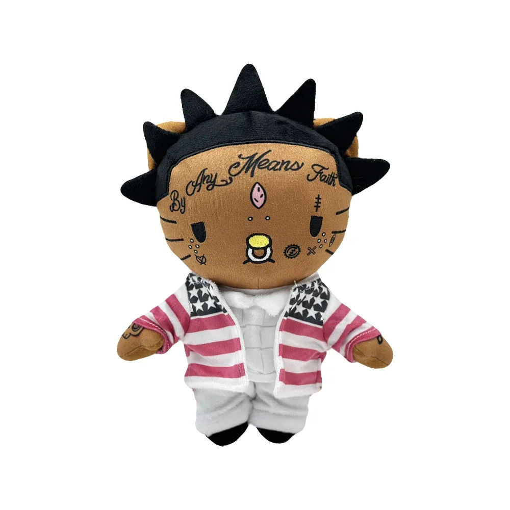 26cm Hello Kitty Lil Uzi Vert Red and White Striped Clothing Plush Doll Figure Stuffed Toys Cute Boys Girls Birthday Gifts