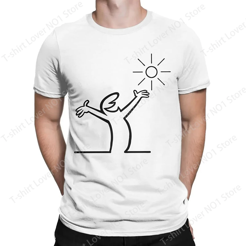 Camisetas divertidas La Linea Summer Sun para hombre y mujer, camiseta con cuello redondo, ropa de calle Badum Linus Lineman, camisetas de manga corta