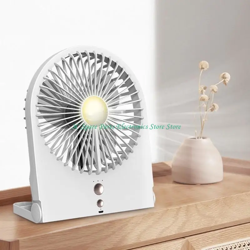 

12PC Small Desk USB Rechargeable Sturdy Table Fans with 3 Speeds, Portable Fan for Stroller Bedroom Office