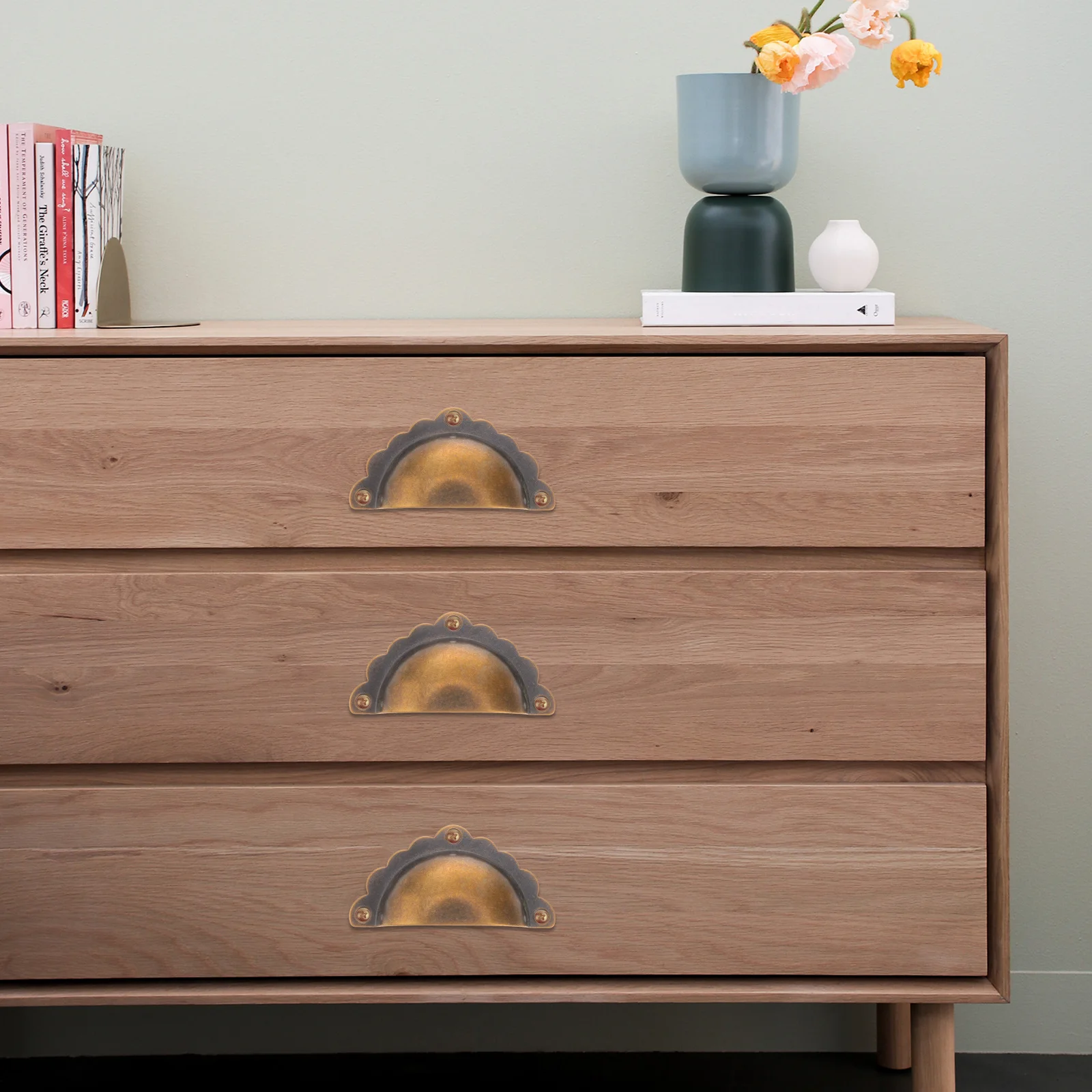 

Copper Wardrobe Pulls Semicircle Style Classic Cabinet Handle Durable Drawer Knob Retro Furniture Pull