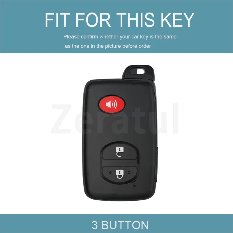 3 Buttons TPU Car Remote Key Case Cover Shell Fob for Toyota RAV4 Highlander Camry Avalon Prius Alpha Aqua Land Cruiser Auris