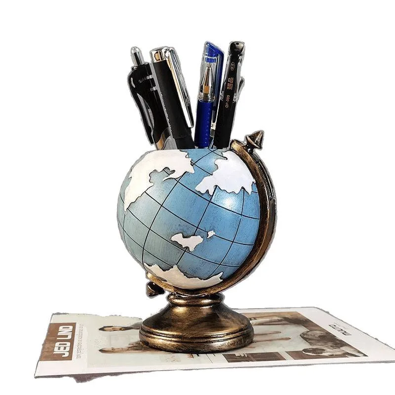 

1Pcs Spherical Pen Holder Resin Desktop Storage, Suitable for Office and Home Decoration, Pen Storage Box