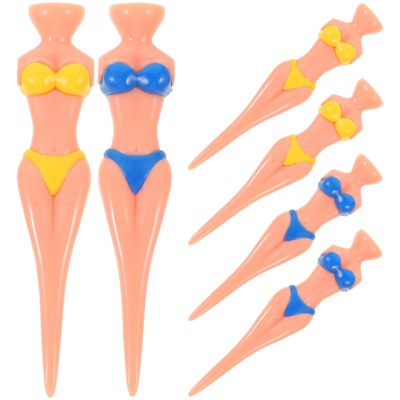 6 шт., гвозди для мяча для гольфа, прочные пластиковые женские футболки, простые в использовании, долговечные аксессуары для тренировок по гольфу, футболки для гольфа