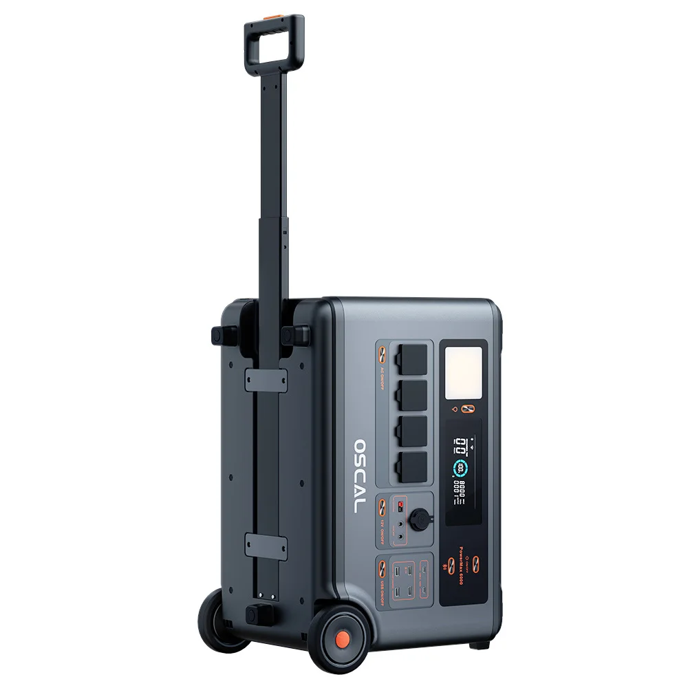 Oscal PowerMax6000 6000W Rugged Power Station, 3600Wh to 57600Wh LiFePO4 Battery, 240V Dual Voltage Output, Morse Code Signal