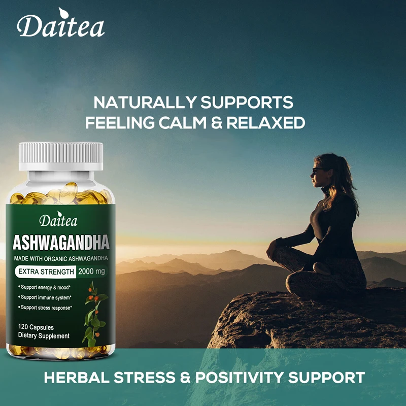 Daitea Ashwagandha Extract Capsule, Anti-Oxidação Lipid-Reduzindo a Descompressão, Melhorando o Sono, Melhorando a Imunidade