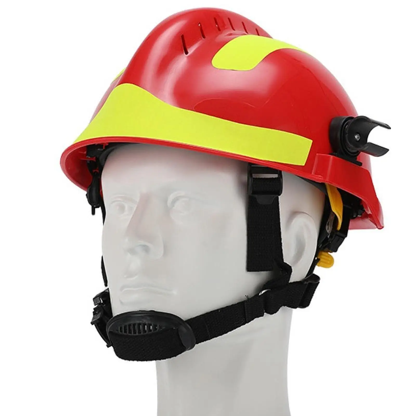 Hard Hat Safety Helmet with Flashlight Holder Home Caving Rappelling Hardhat