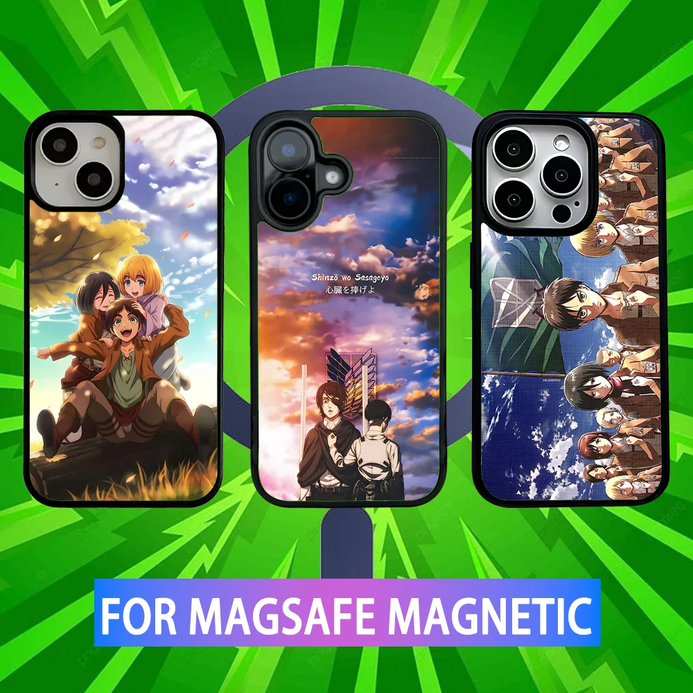 

A-Attack on T-Titan Mikasa Phone Case For iPhone 16,15,14,13,12,11,Pro,Max,Plus,Mini,SE New Magsafe Magnetic Wireless Charging
