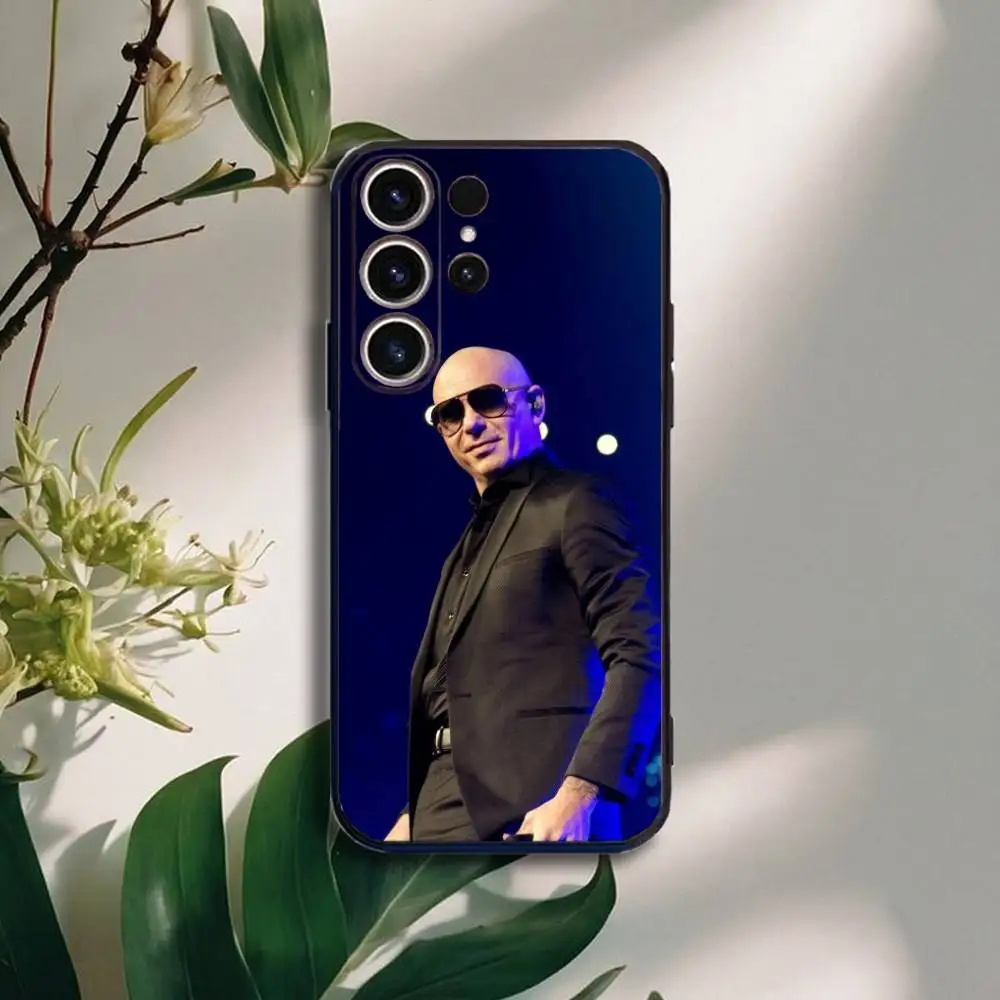 حافظة هاتف Mr W-Worldwide Pitbull لهاتف SamsungS25,24,21,22,23,30,Ultra,20,Plus,Fe,Lite,Note,10,9,5G غطاء أسود