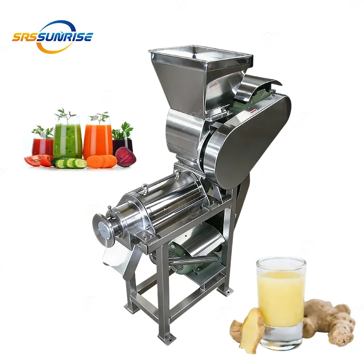 Commercial Industrial  Automatic Vegetable Juicer Extraction Screw Press Ginger Garlic Juice Extractor Machine