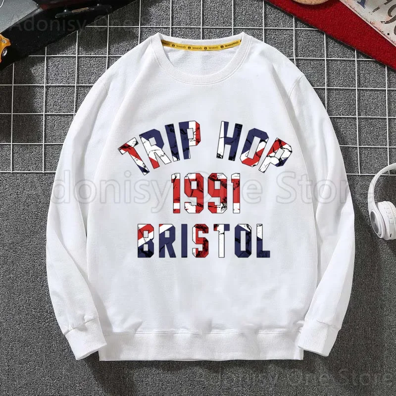 Portishead هوديي الخريف الهيب هوب موضة الرجال/المرأة هوديس ربيع الخريف الذكور هوديس بلوزات غير رسمية الرجال اللون الأبيض