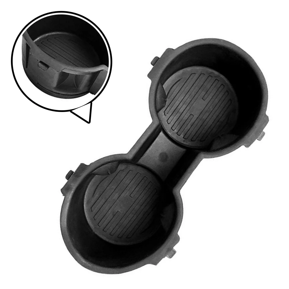 Black ABS Cup Holder Armrest Pad FL3Z1513562AD Compatible with For Ford F150 2015-2017 and F250-F550 2017-2022