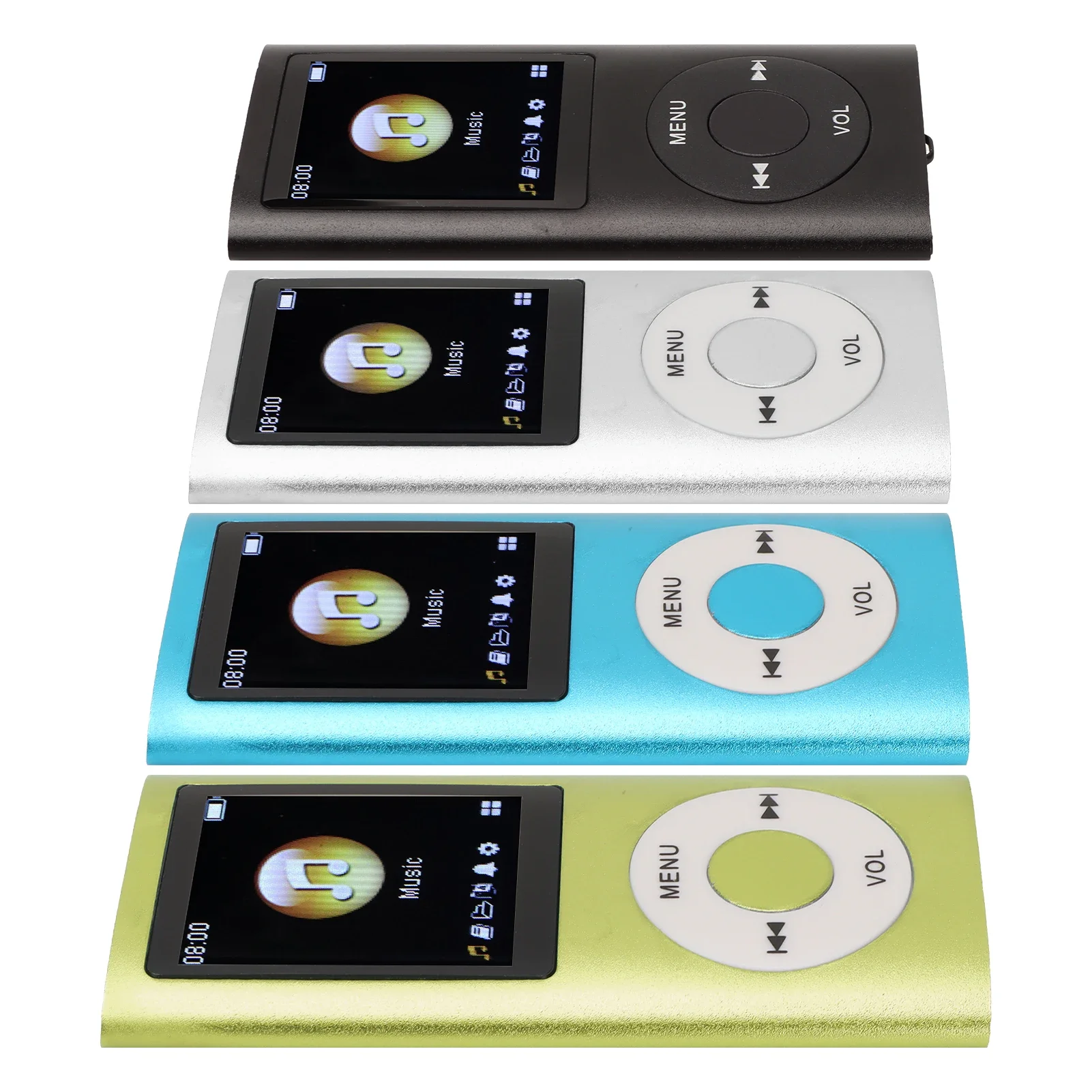 Portable Mini MP3 Music Player Stylish Multifunctional Lossless Sound Slim 1.8 Inch LCD Screen for Jogging Gym Travel Best Gift