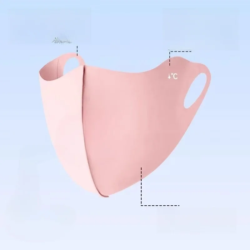 قناع مقاوم للأشعة فوق البنفسجية من الحرير الجليدي، قناع واقي من الشمس خفيف الوزن وجيد التهوية، قناع نسائي صيفي من الجلد #4