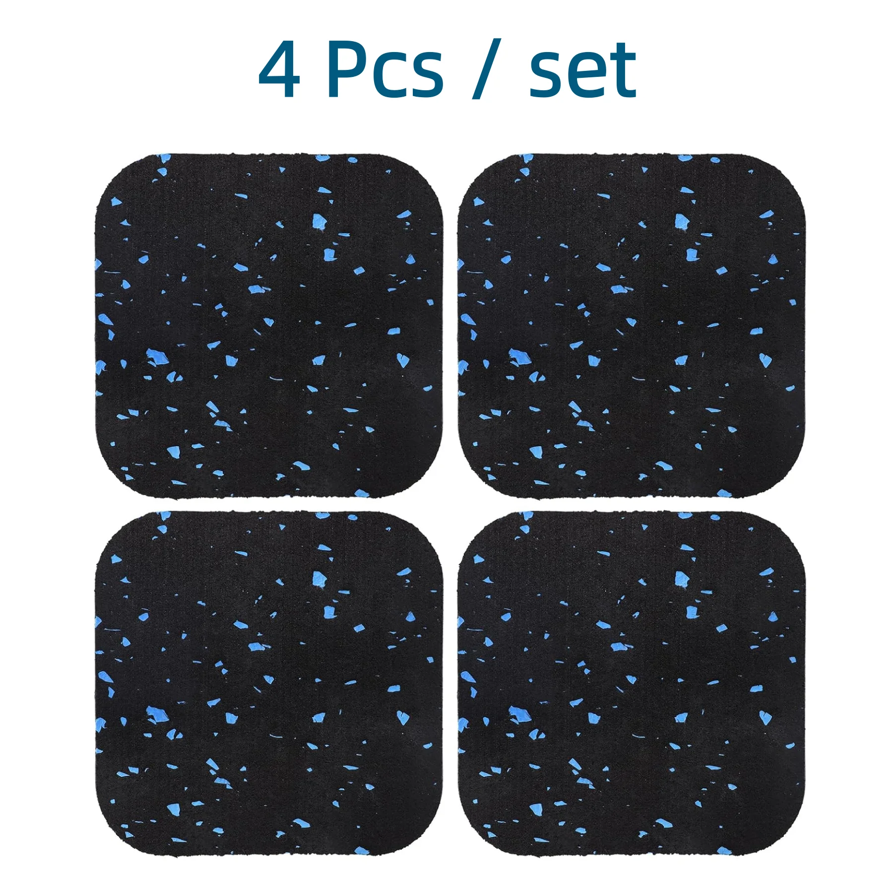 Tapis de tapis roulant (4 pièces), tapis pour équipement de sport, tapis en caoutchouc anti-vibratio