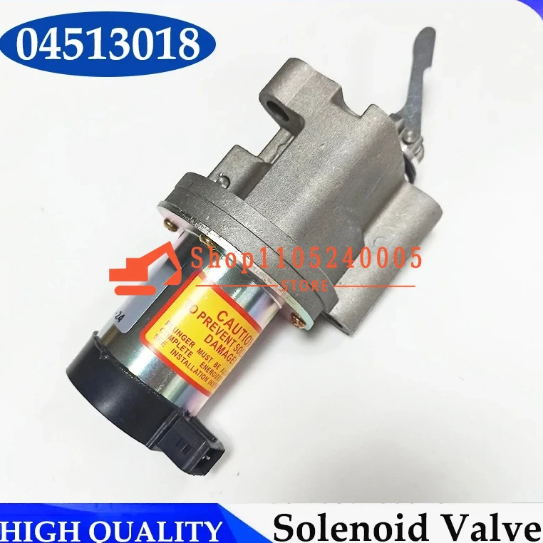12V-24V 04513019 Stop Solenoid Valve 04513018 0451 3018 0451-3018 for Excavator D3L2011 F3L20 F2L2011 BF3L2011 Engine Solenoid