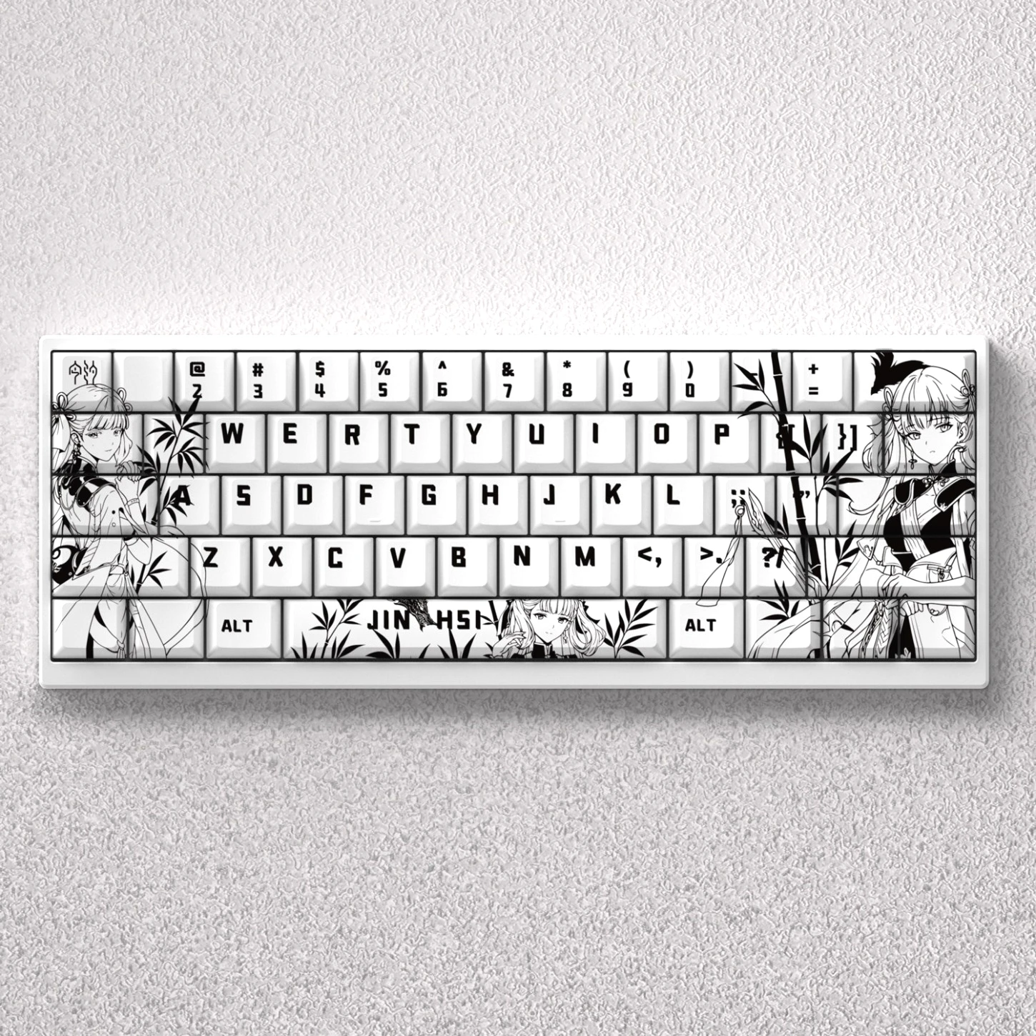 

Side Engraved Character Translucent Cherry Keychain Kit PBT 75/78/98 Keys Suitable for 60/64/75/87 Mechanical Keyboards