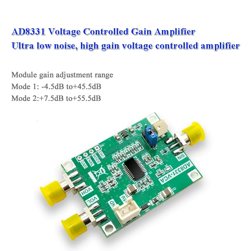 Ad8331 Voltage Controlled Amplifier Module Ultra-low Noise 48db Dynamic Gain Adjustment 100mhz Bandwidth
