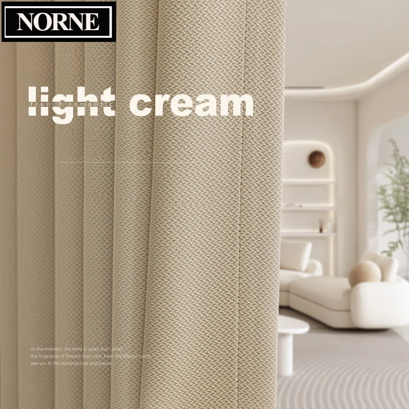 NORNE-Thermal Insulated Blackout Curtains for Bedroom,Window Drapes for Living Room, Darkening Blinds, 90% Blackout,Monochromati