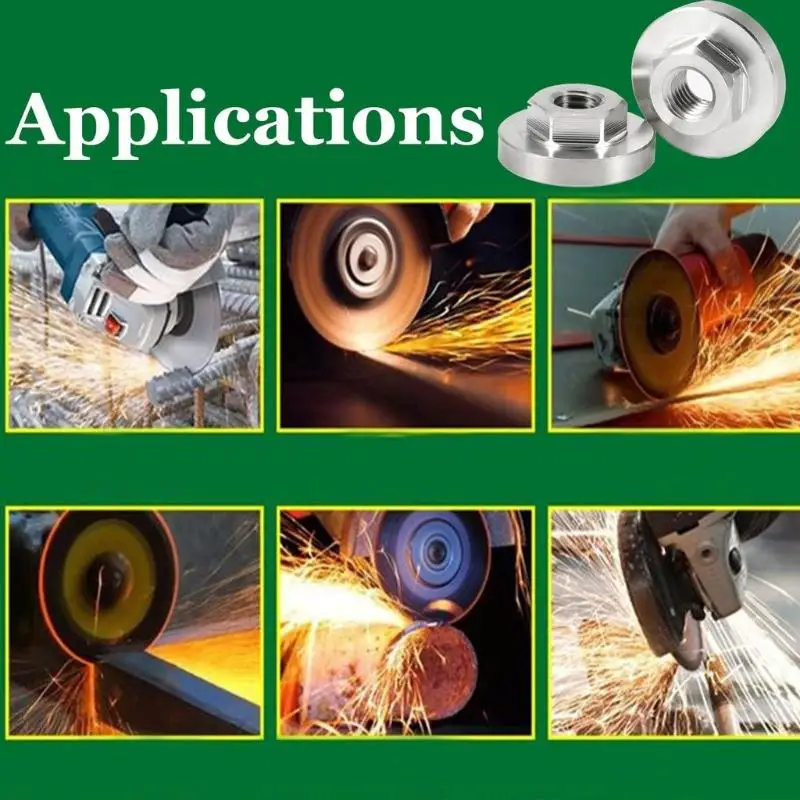 Type 100 Thread Replacement Angle Grinder Metal Pressure Angle Grinder Clamping NHut/Flange Nut Tools For Angle GrinderBH-ELEVE