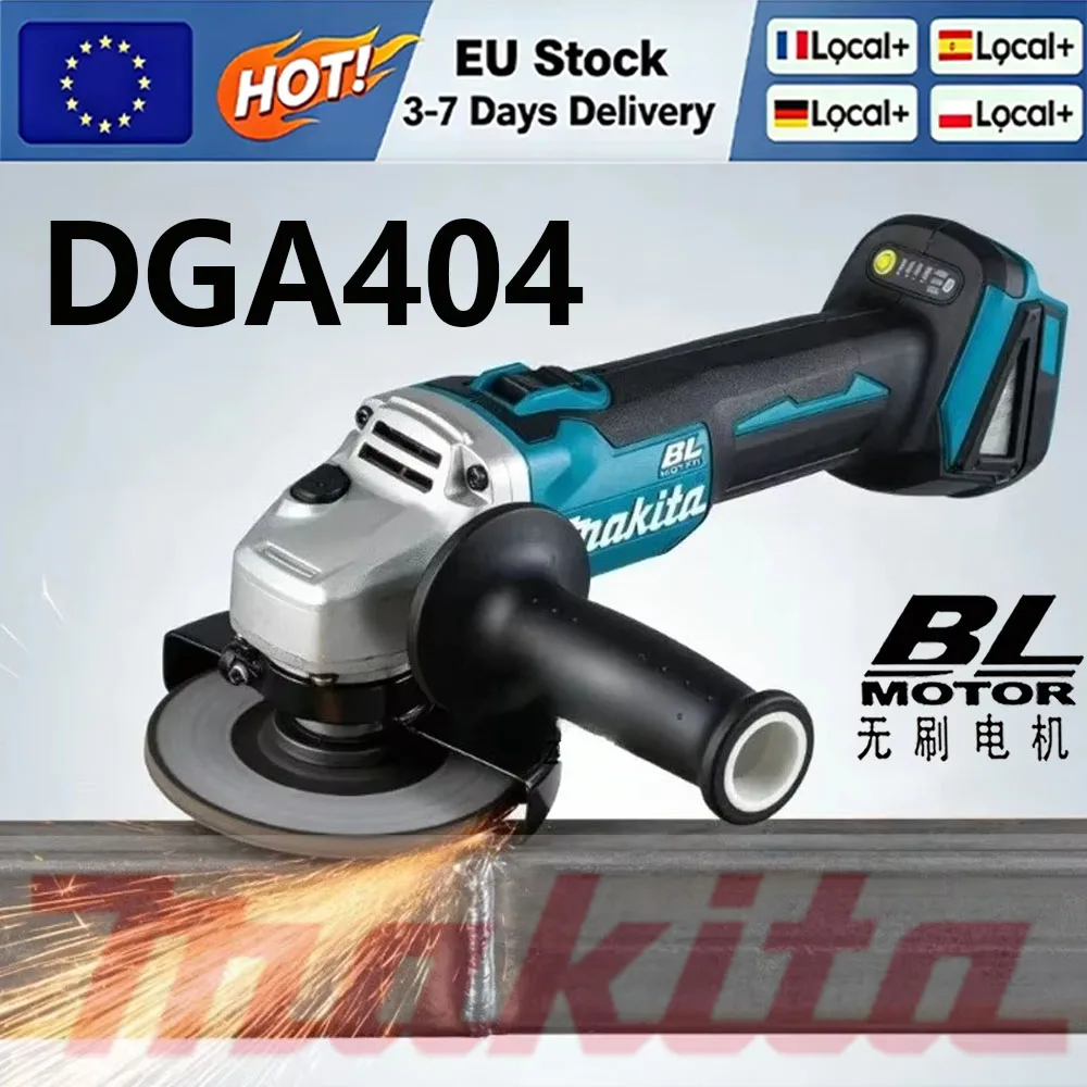 Smerigliatrice angolare senza spazzole Makita da 125 mm, 3 velocità, senza fili, per smerigliatura, lucidatura e taglio di metallo e legno, compatibile con batteria Makita 18-21V