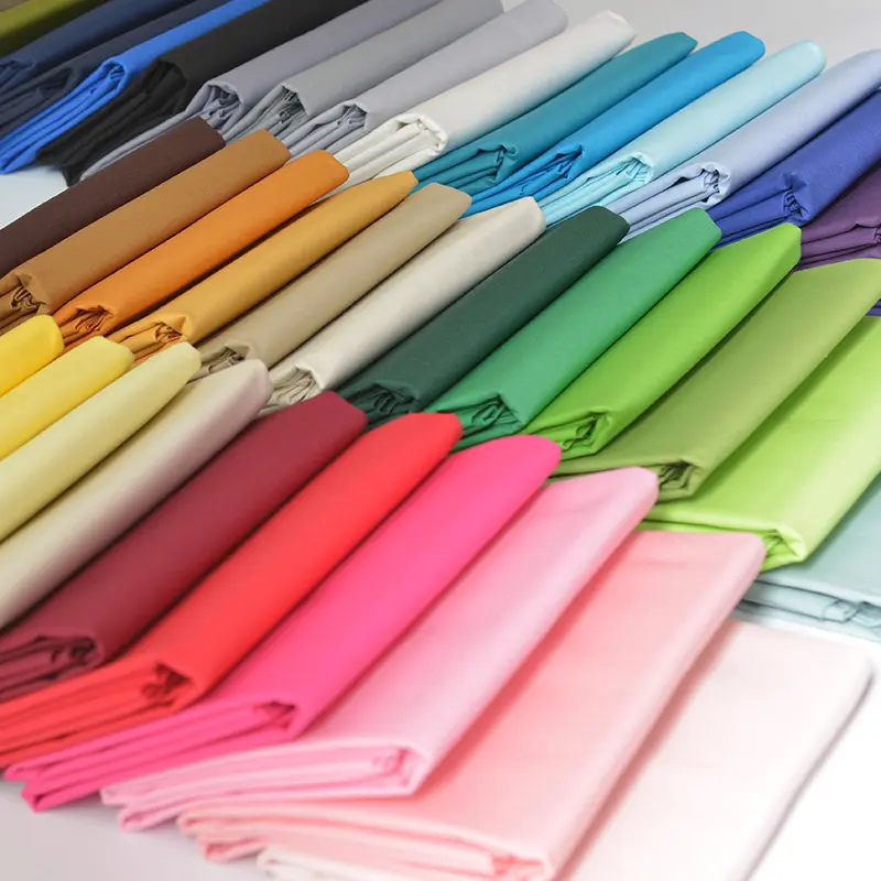 Solid-Color 100% Cotton Poplin Sewing Fabric For Clothing Handmade DIY Solid-Color Minimalist Skirt Decor Fabric For Accessories