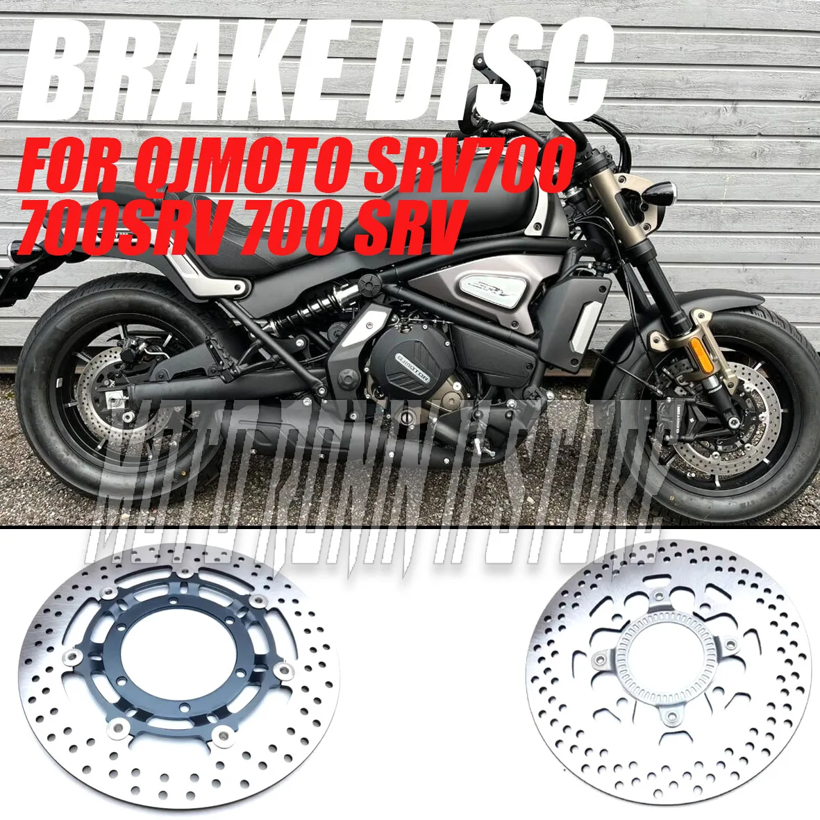 

Suitable for QJMOTO SRV700 700SRV 700 SRV front and rear floating brake disc ABS ring brand new