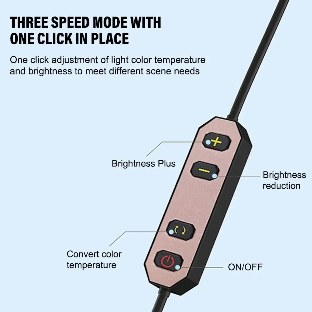 Imagem -04 - Meia Lua Cheia Lâmpada de Assoalho Led Lâmpada Desktop Proteção para os Olhos para Maquiagem ao Vivo Salão de Beleza Unha Sobrancelha 20w Profissional