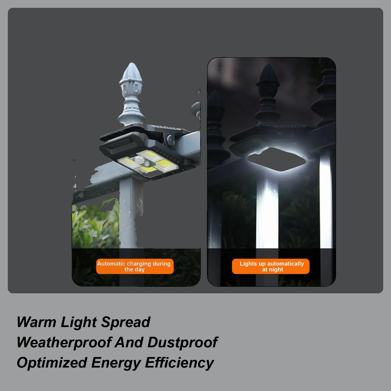 

Upgraded Smart 300LM Motion Sensor Solar Clip Lights Outdoor Garden Decorative Security Lighting Motion Sensor Garden Decor