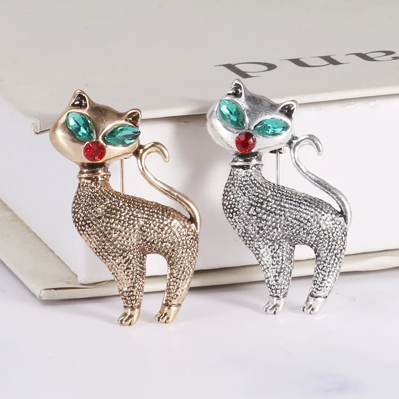 

Animal Personality Cat Brooch. Luxuriously Designed Women's And Men's Clothing Accessories Pin Jewelry Gifts