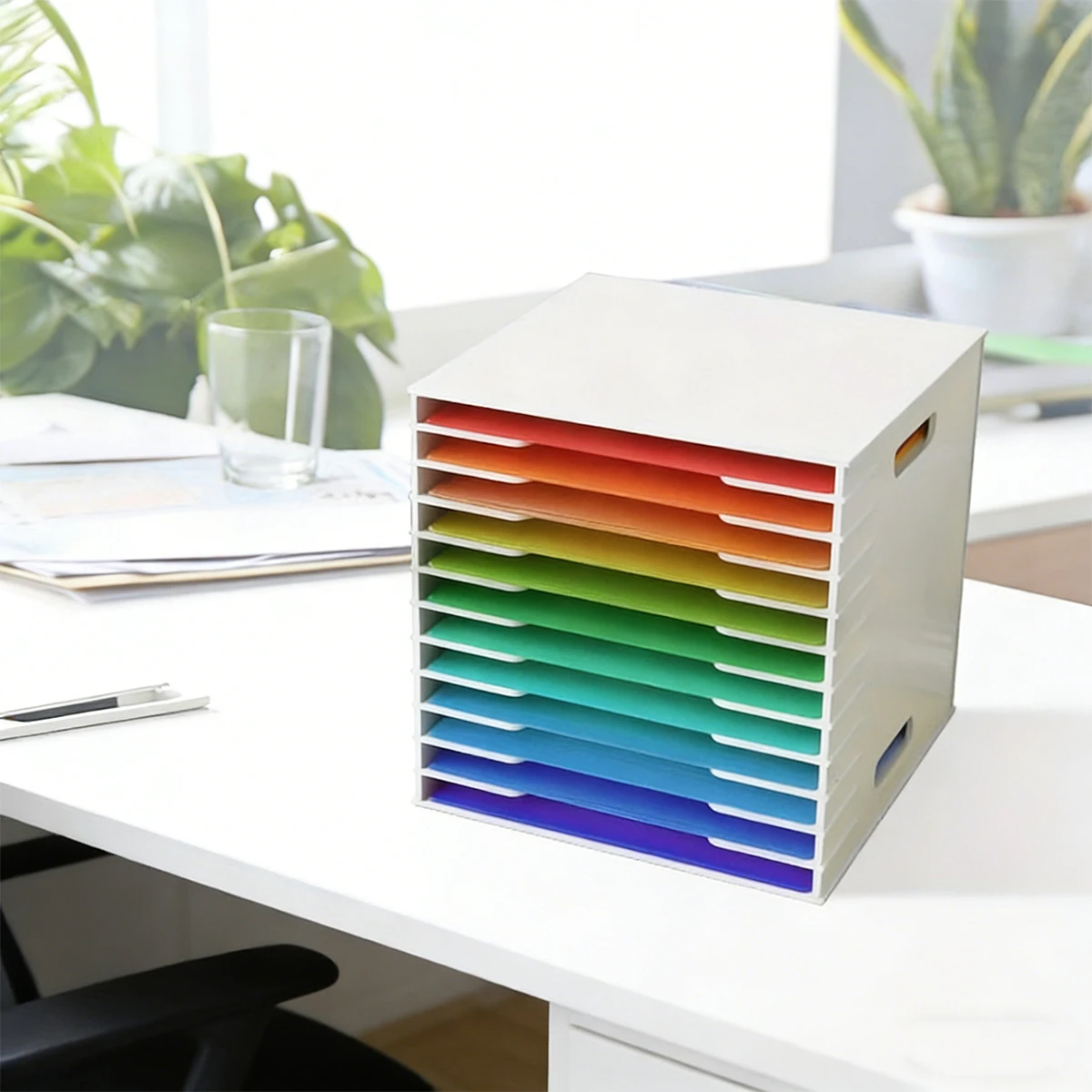 organizador-de-archivos-de-escritorio-blanco-de-12-niveles-soporte-para-papel-a4-y-Albumes-de-recortes-con-asas-para-oficina-y-escuela