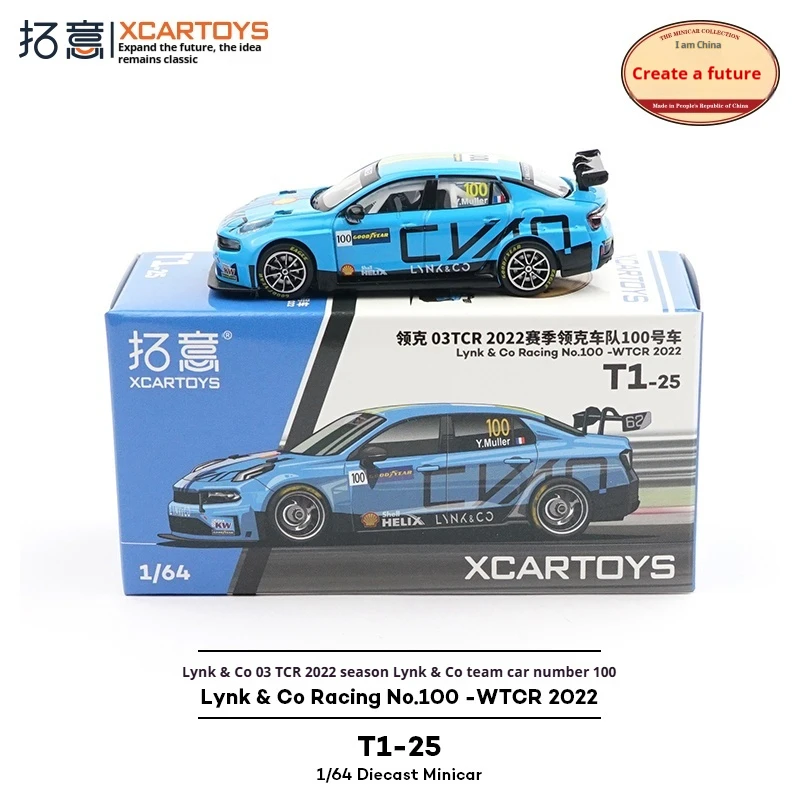 

XCARTOYS1/64 масштабная модель автомобиля из сплава LYNK 03 TCR 2022 сезонная команда 100, номер автомобиля, коллекционная литая под давлением игрушка-автомобиль для взрослых