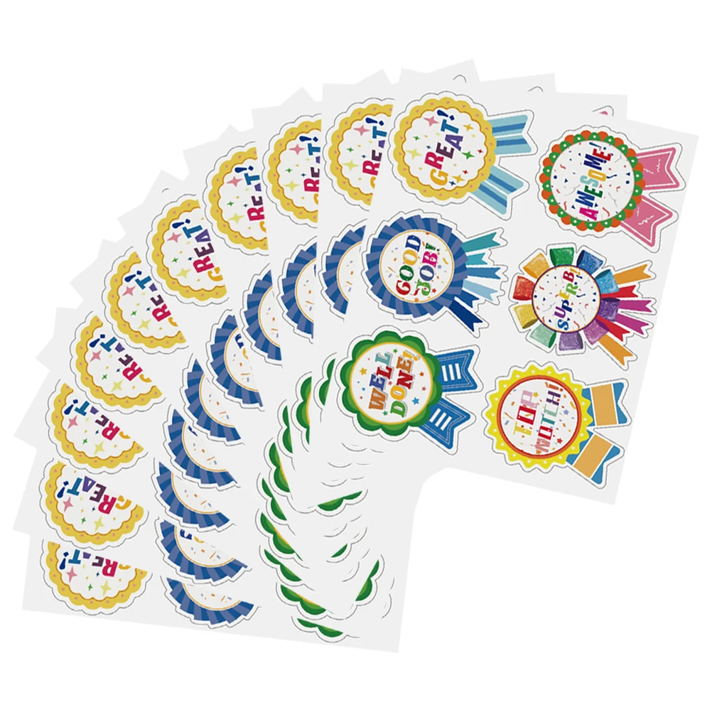 

Medal Reward Stickers Little Red Flower Child Coated Paper Classroom Kids Motivational School Supplies Adhesive