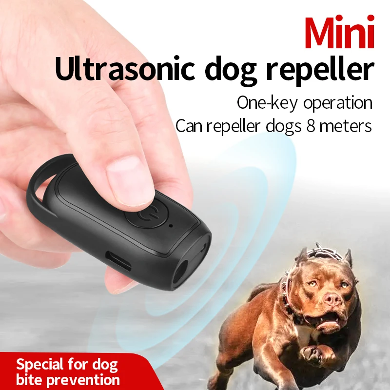 Portable Dog Cat Ultrasonic Repeller Antibark Type-C Charging 30-40KHZ Long Distance Control Outdoor Deterrent Tool With Light - view 5