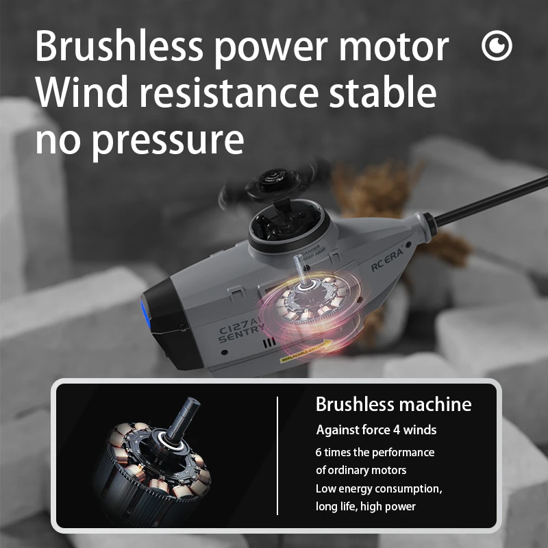 RC ERA C127AI Helicopter 5G WIFI Image Transfer Target Follow 6-Axis Gyro Stabilized Professional Remote Control Helicopter Toy