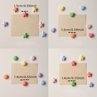 7pcs Colorful Star Fridge Magnets Set Round Resin Message Board Stickers Refrigerator Whiteboard Fun Photo Display Accessories