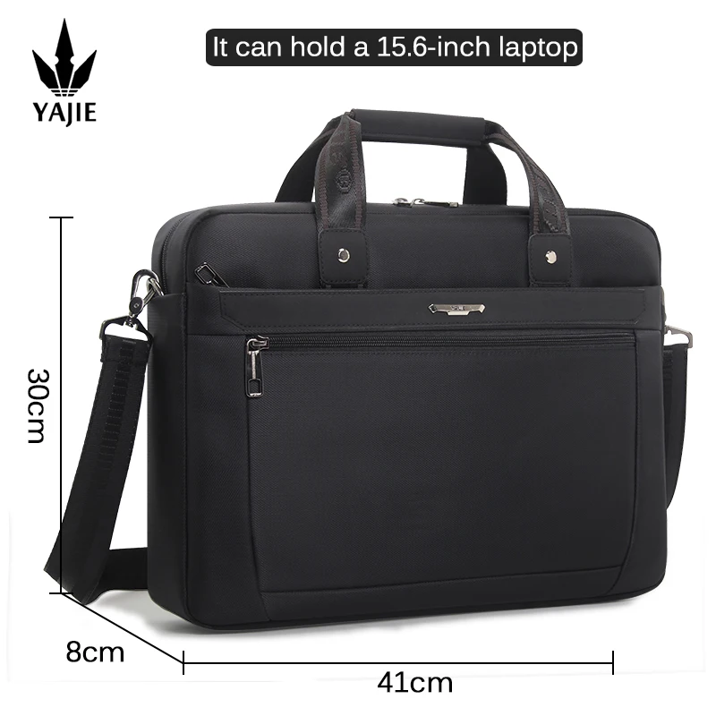 Large Briefcases For Men Canvas Tote Bag 15.6 Inch Laptop Case Waterproof Work Bags Business Mens Shoulder Bag Office Messenger