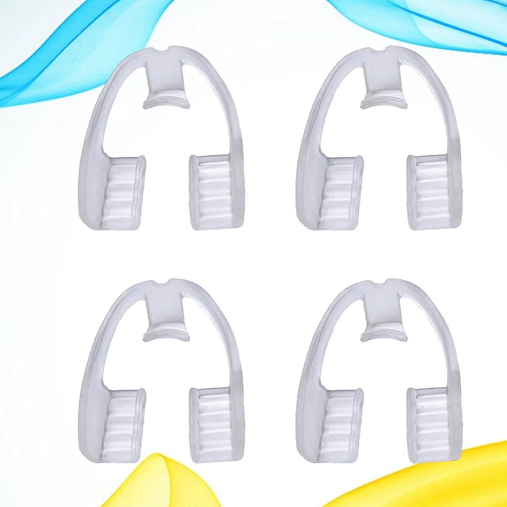 4 PCS Bruxism Teeth Caps Silicone Denture Dental Guards Tooth Grinding Mouth Long Sleeve Braces for