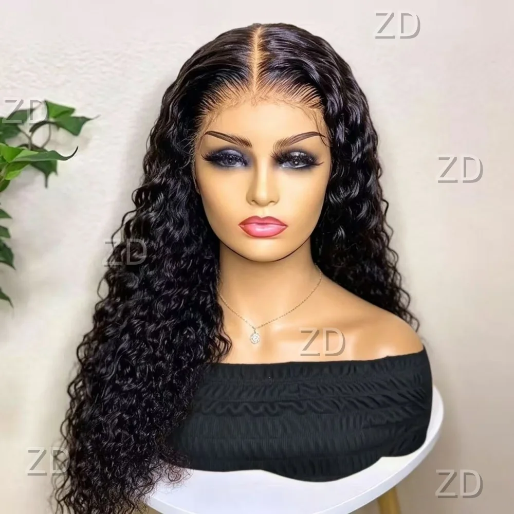 26inch-black-soft-glueless-women-hd-lace-kinky-curly-front-wig-hair-pre-plucked-transparent-lace-hair-wig
