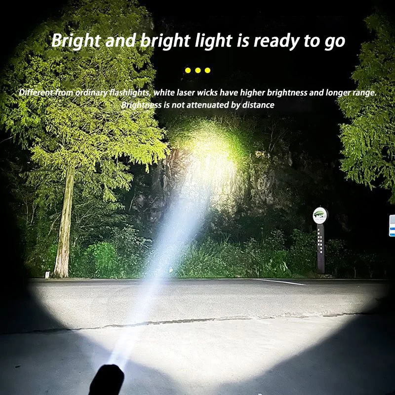 Super Bright Flashlight Aluminum Alloy Rechargeable Home Outdoor Camping Adventure Rechargeable light LED Flashlights Laser