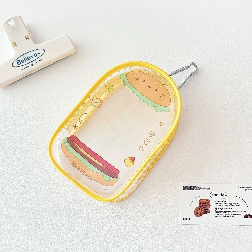 Borsa per bambola trasparente da 10 cm con design a cartoni animati Borsa per bambola trasparente con cerniera carina Borsa per esposizione per bambola da esterno Accessori per bambole