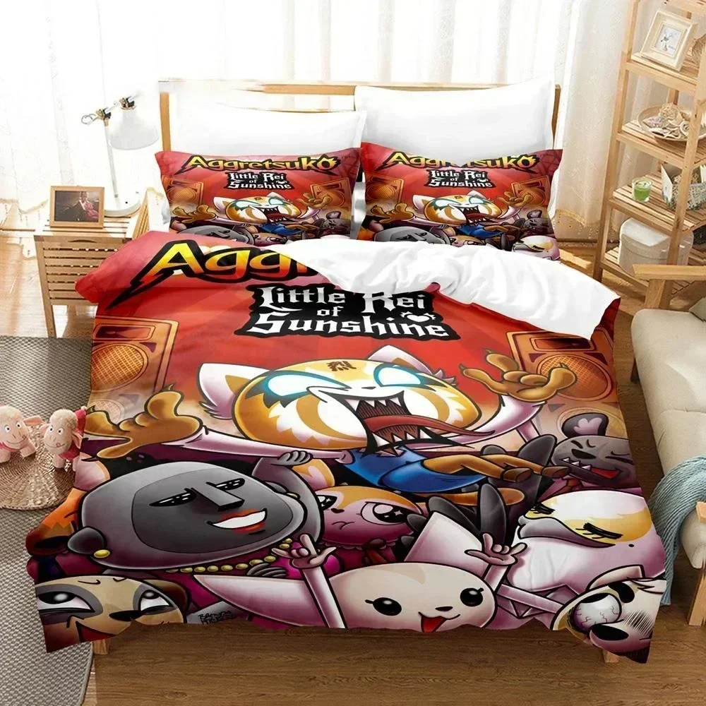 Cartoon Aggretsuko Bedding Set Duvet Cover Bedroom Comforter Covers Single Twin King Size Quilt Cover Home Textile