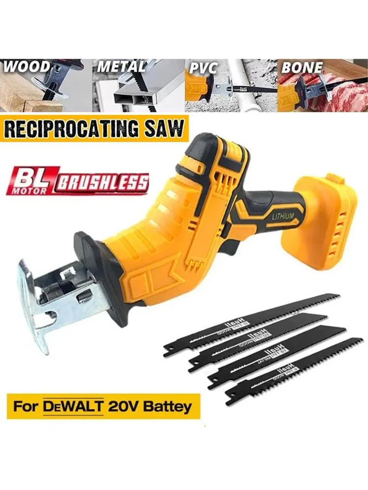 Scie alternative sans fil pour batterie Dewalt 18V 20V, scie sabre de coupe électrique, outils électriques de coupe de tuyaux en bois et en métal (sans batterie)