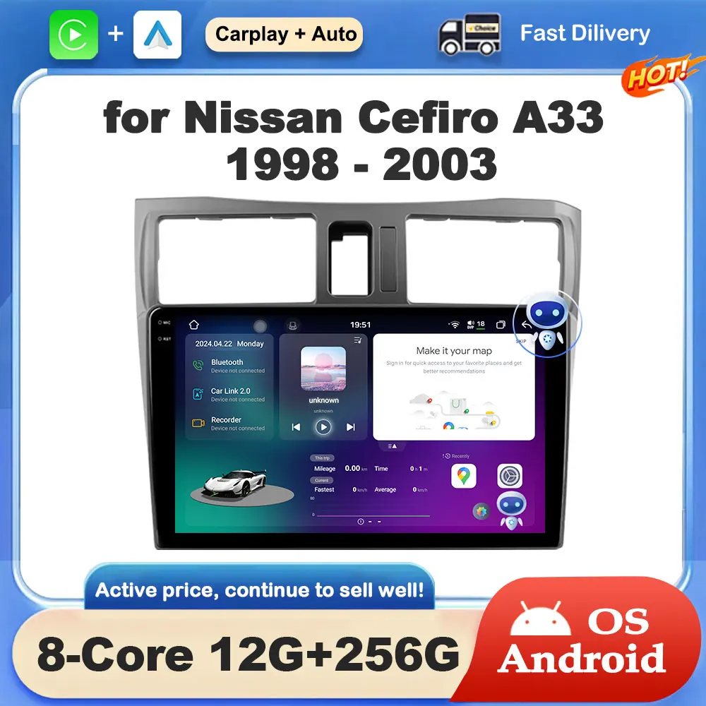 

Android Intelligent System for Nissan Cefiro A33 1998 - 2003 GPS Navigation Car Multimedia Radio Player DSP Stereo BT Head Unit