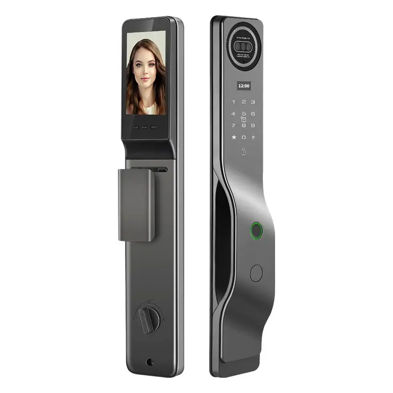 SUOBOOT Smart Lock with 3D Face Recognition Fingerprint Password IC Card Mechanical Key Real-time Intercom Wifi Aluminum Alloy