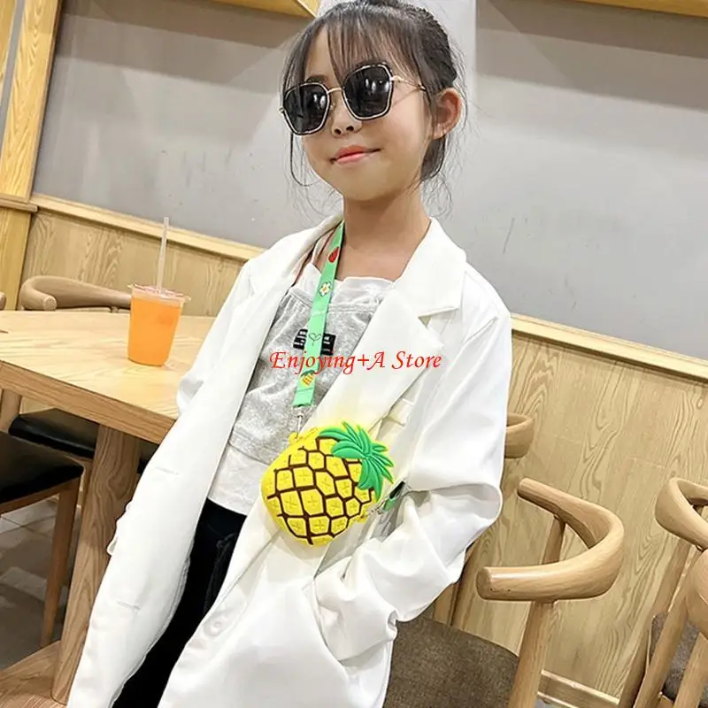 Pxpb silicona aguacate fresa strawberry monedas monedas para niños pequeños para niños bolso hombro