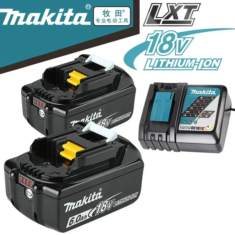 

New Makita 18V 6000mAh Rechargeable Power Tools Battery with LED LXT BL1860B BL1860 BL1850 Replacement Li-ion Battery