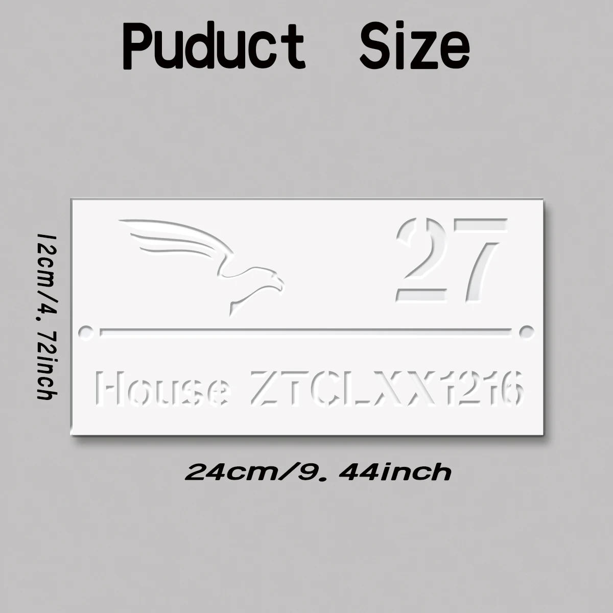 1pc Custom Number&Text Flying Pigeon Acrylic Double Layer House Number Sign,Address Door Number,Home Apartment Mailbox Decor
